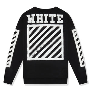 Preloved - Off-White Brushed Diagonal Black Sweatshirt