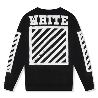 Preloved - Off-White Brushed Diagonal Black Sweatshirt