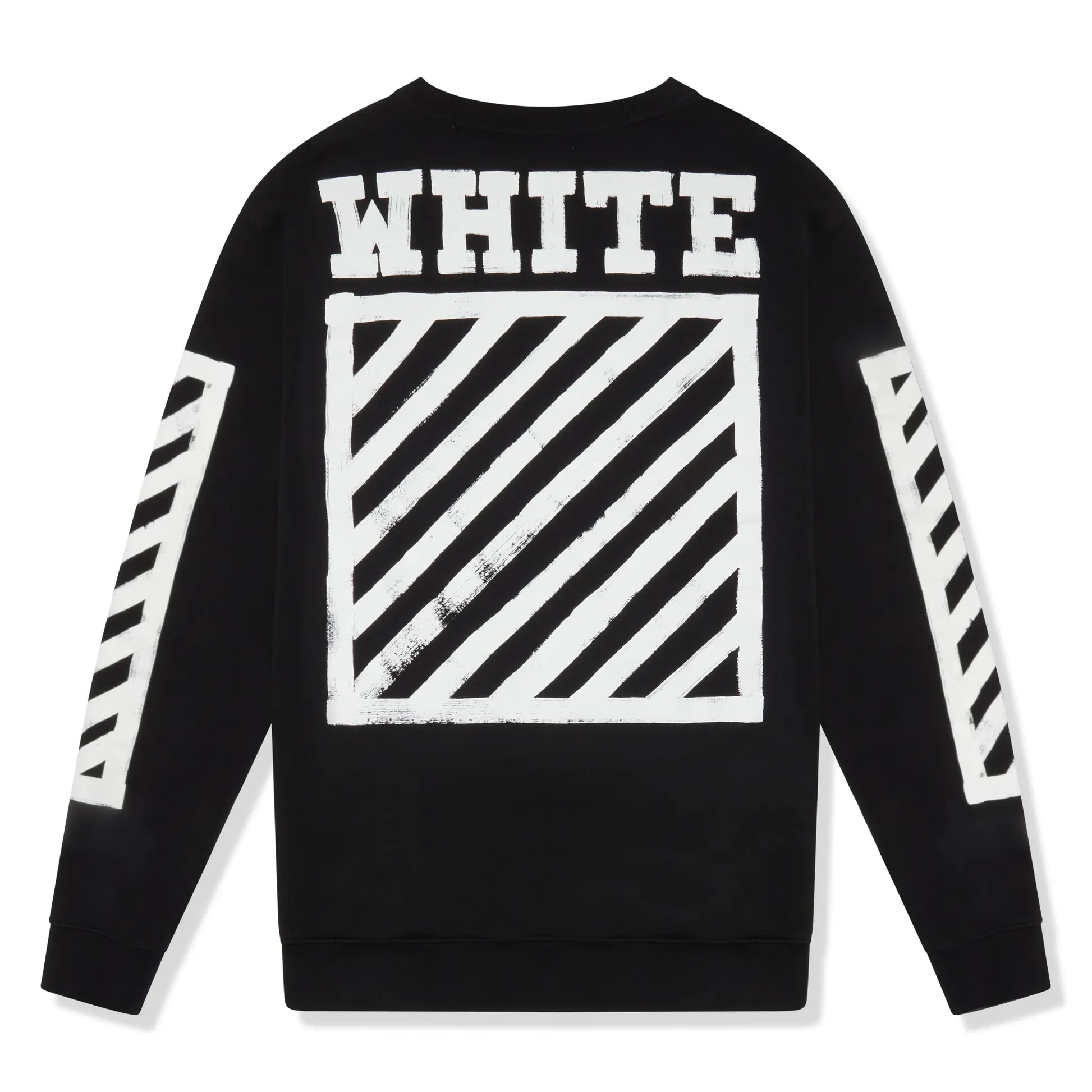 Preloved - Off-White Brushed Diagonal Black Sweatshirt