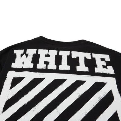 Preloved - Off-White Brushed Diagonal Black Sweatshirt