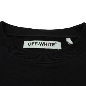 Preloved - Off-White Brushed Diagonal Black Sweatshirt