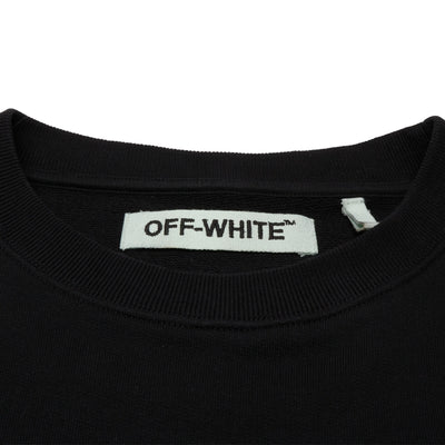 Preloved - Off-White Brushed Diagonal Black Sweatshirt