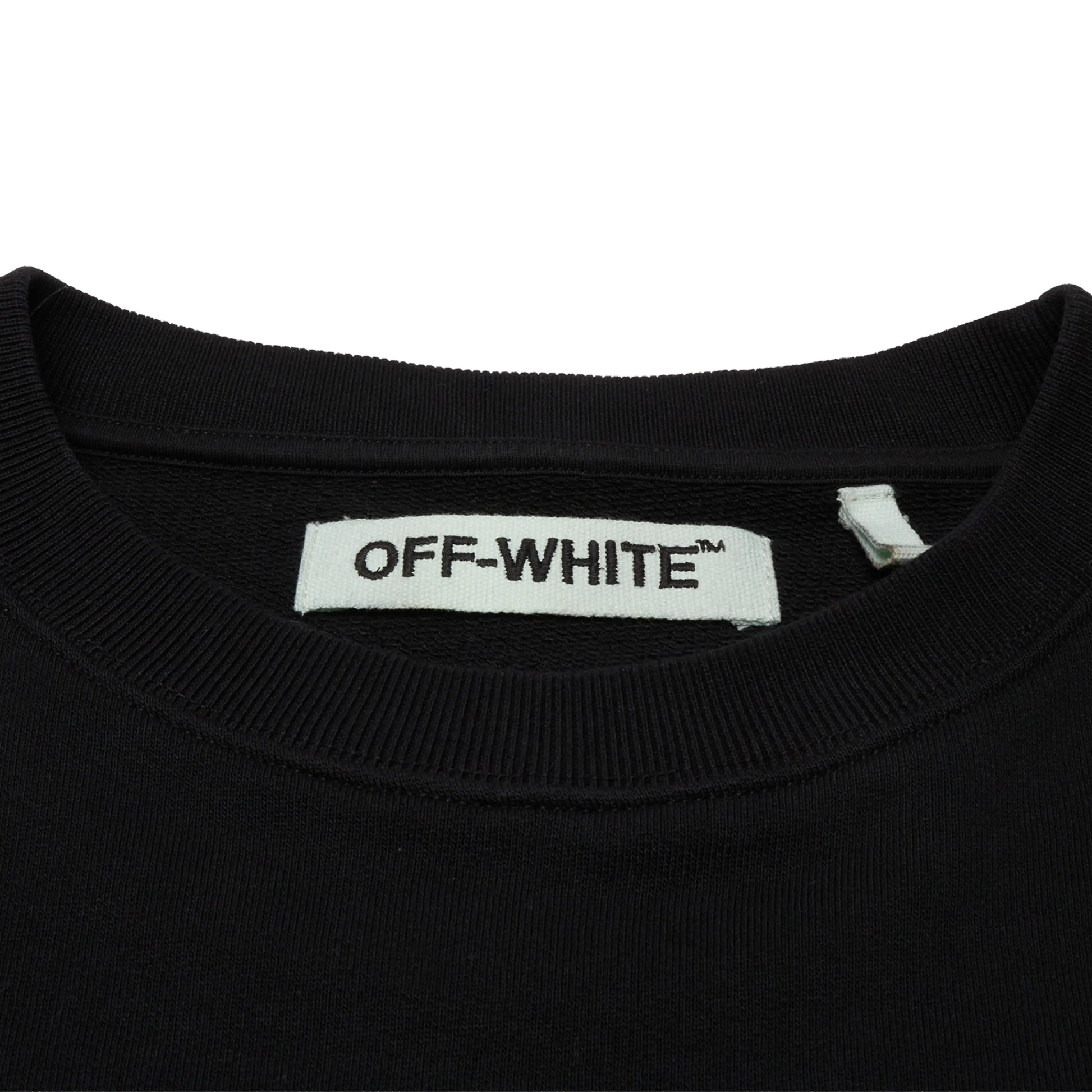 Preloved - Off-White Brushed Diagonal Black Sweatshirt