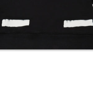 Preloved - Off-White Brushed Diagonal Black Sweatshirt