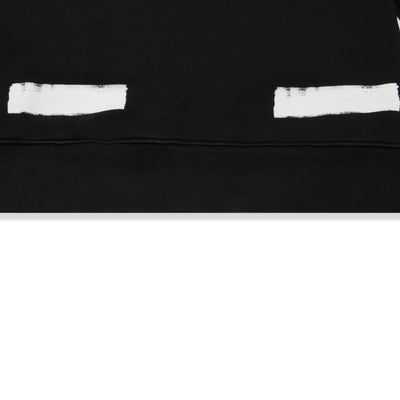 Preloved - Off-White Brushed Diagonal Black Sweatshirt