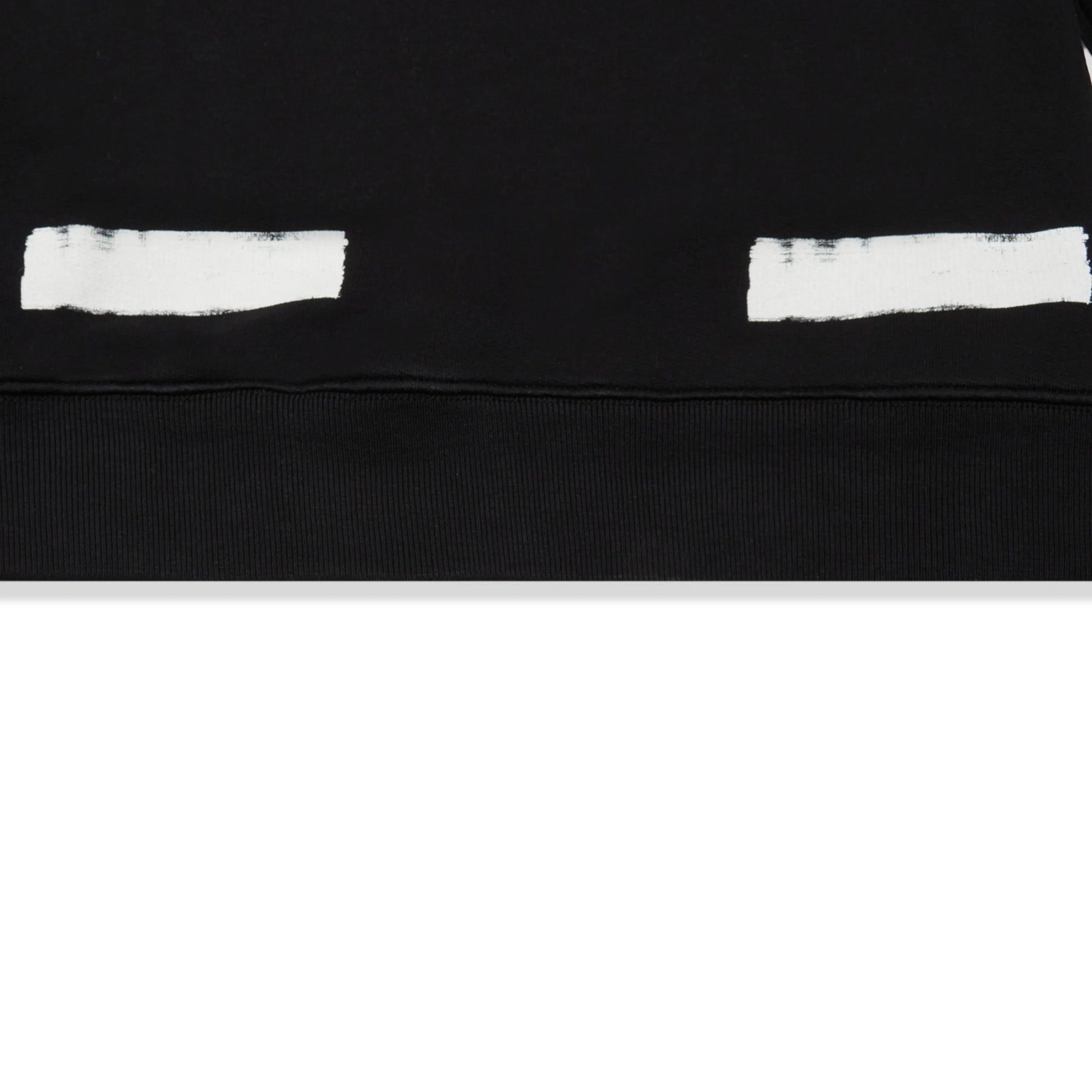 Preloved - Off-White Brushed Diagonal Black Sweatshirt