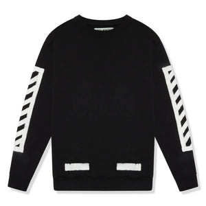 Preloved - Off-White Brushed Diagonal Black Sweatshirt