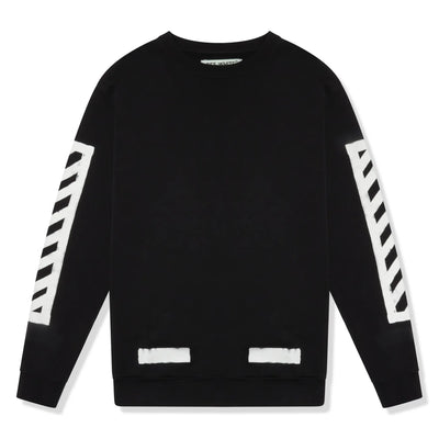 Preloved - Off-White Brushed Diagonal Black Sweatshirt
