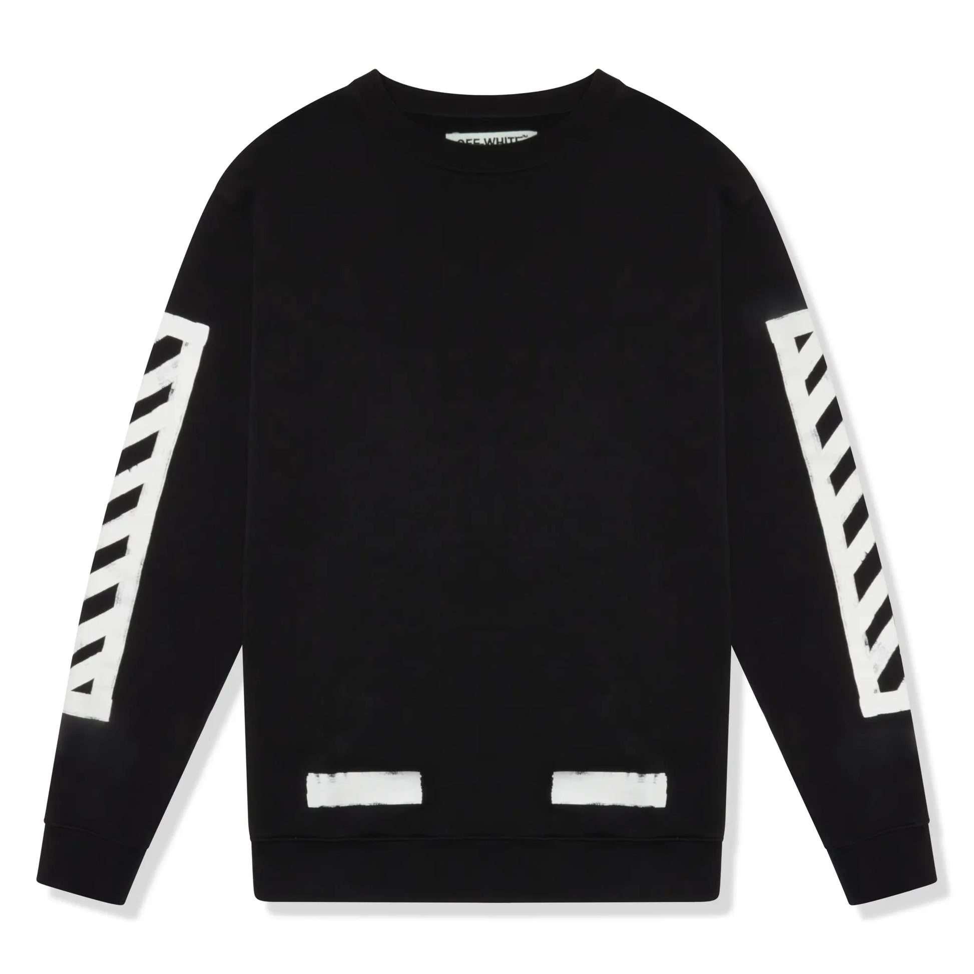 Preloved - Off-White Brushed Diagonal Black Sweatshirt