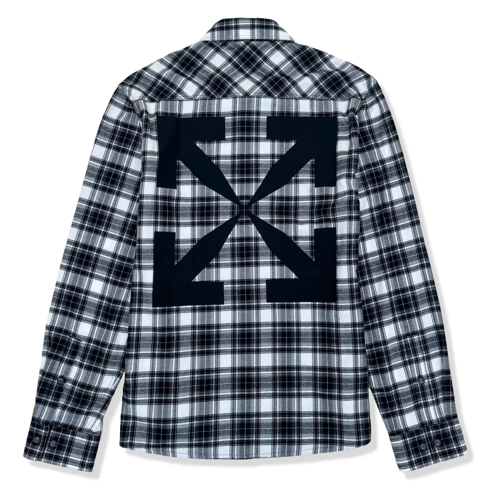 Preloved - Off-White Checked Arrow Black White Shirt