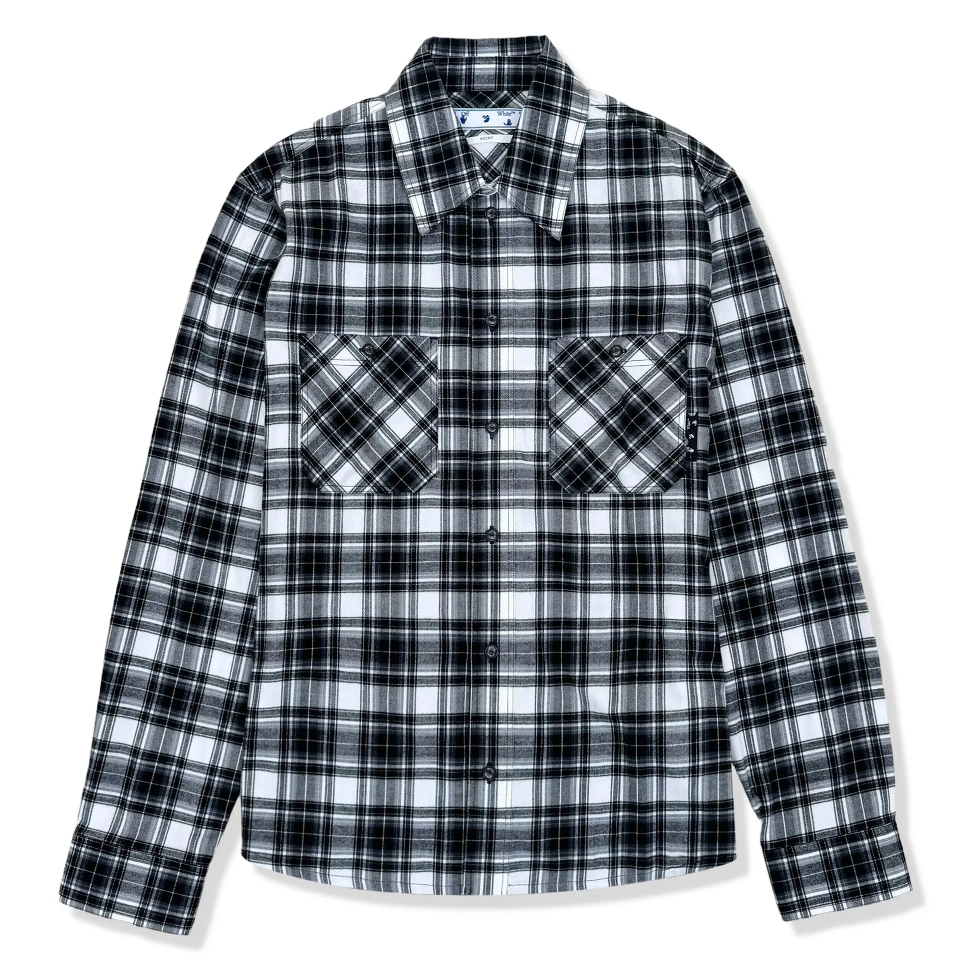 Preloved - Off-White Checked Arrow Black White Shirt