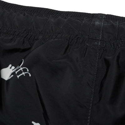 Preloved - Off-White Hands Off Print Black Swim Shorts