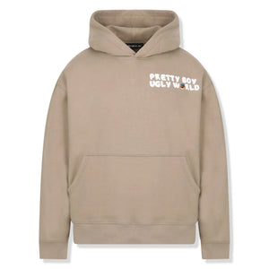 Pretty Boy Ugly World Beige Hoodie