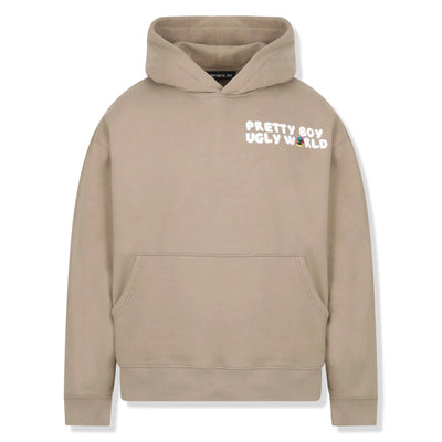 Pretty Boy Ugly World Beige Hoodie