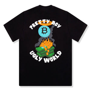 Pretty Boy Ugly World Bitcoin Black T-Shirt