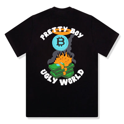 Pretty Boy Ugly World Bitcoin Black T-Shirt