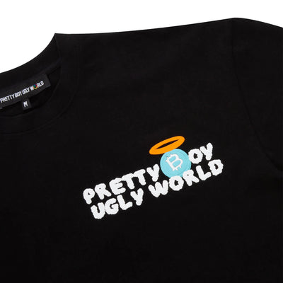 Pretty Boy Ugly World Bitcoin Black T-Shirt