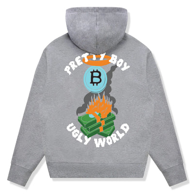 Pretty Boy Ugly World Bitcoin Grey Hoodie