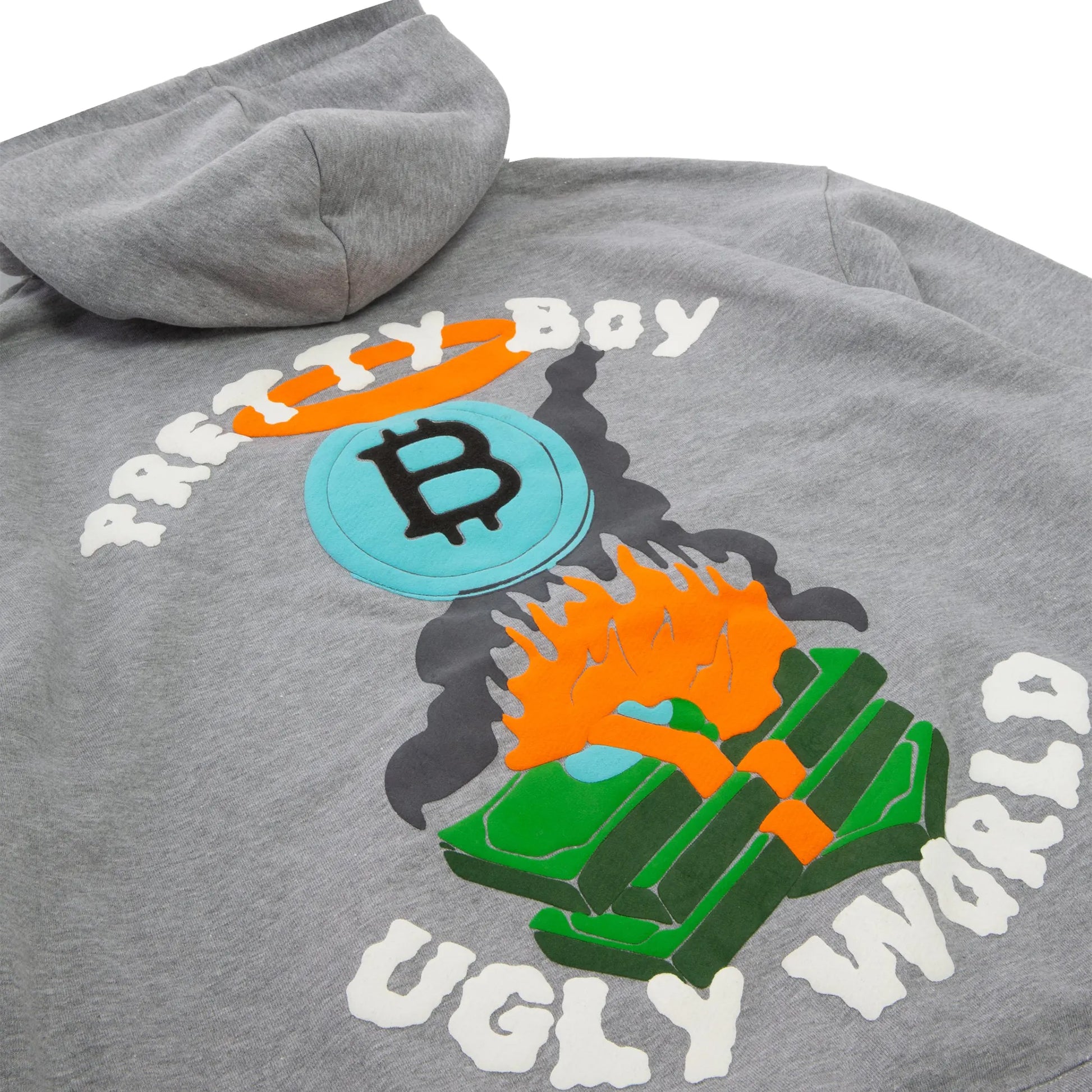 Pretty Boy Ugly World Bitcoin Grey Hoodie
