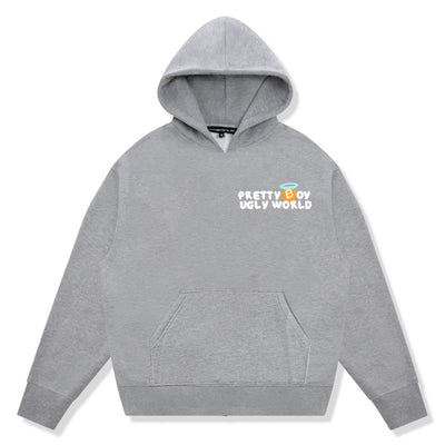 Pretty Boy Ugly World Bitcoin Grey Hoodie