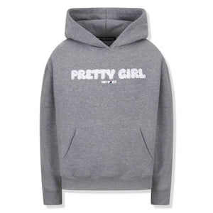 Pretty Girl Ugly World Bubble Print Grey Hoodie (W)