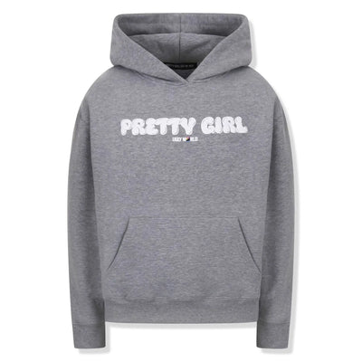 Pretty Girl Ugly World Bubble Print Grey Hoodie (W)