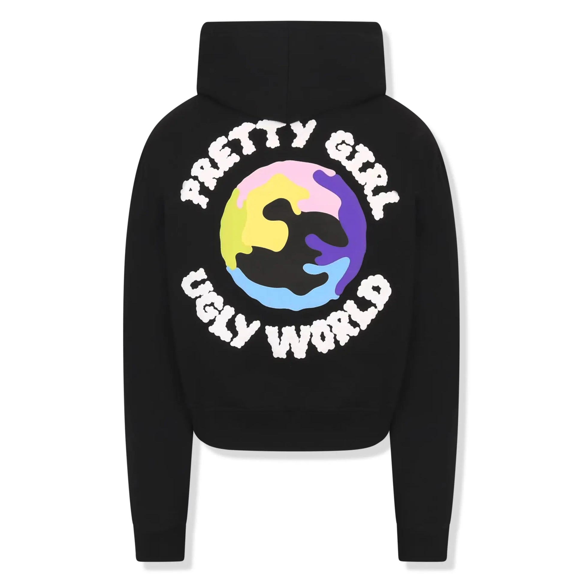 Pretty Girl Ugly World Cropped Black Hoodie (W)