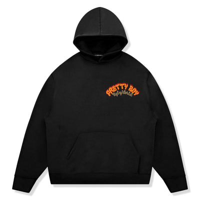 Pretty Boy Ugly World Fire Black Hoodie