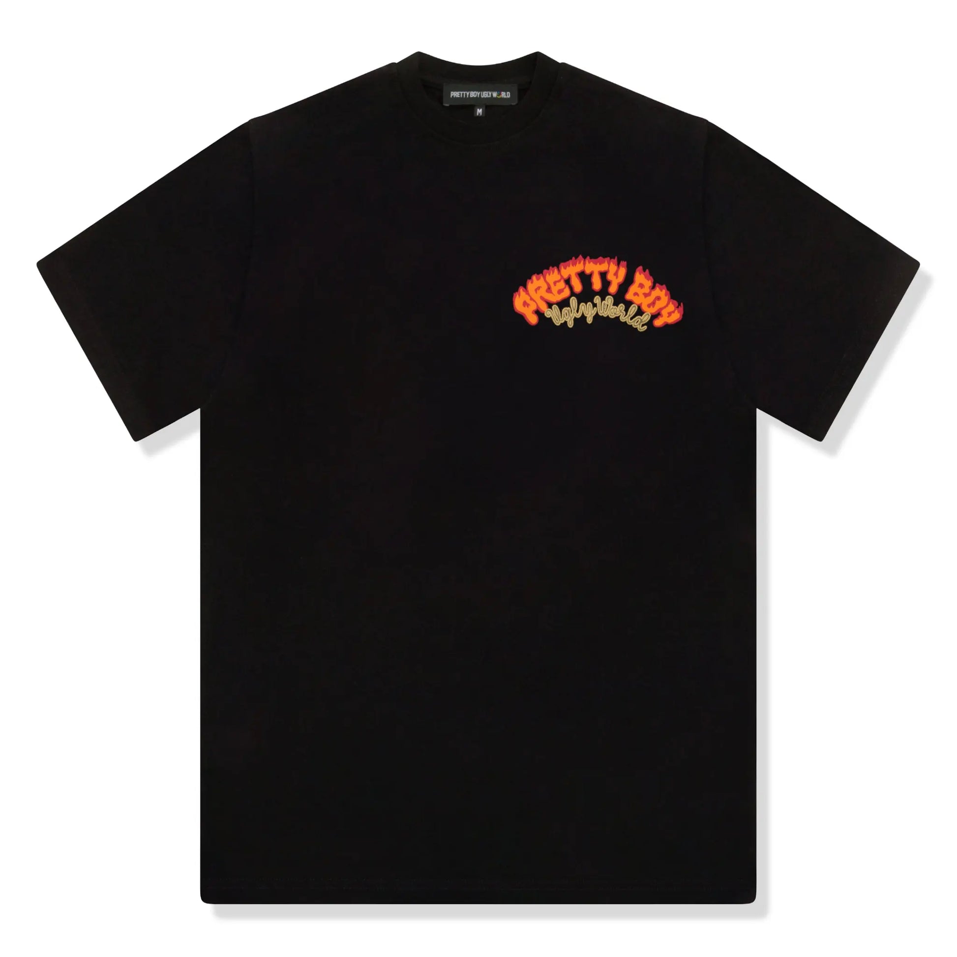 Pretty Boy Ugly World Fire Black T-Shirt