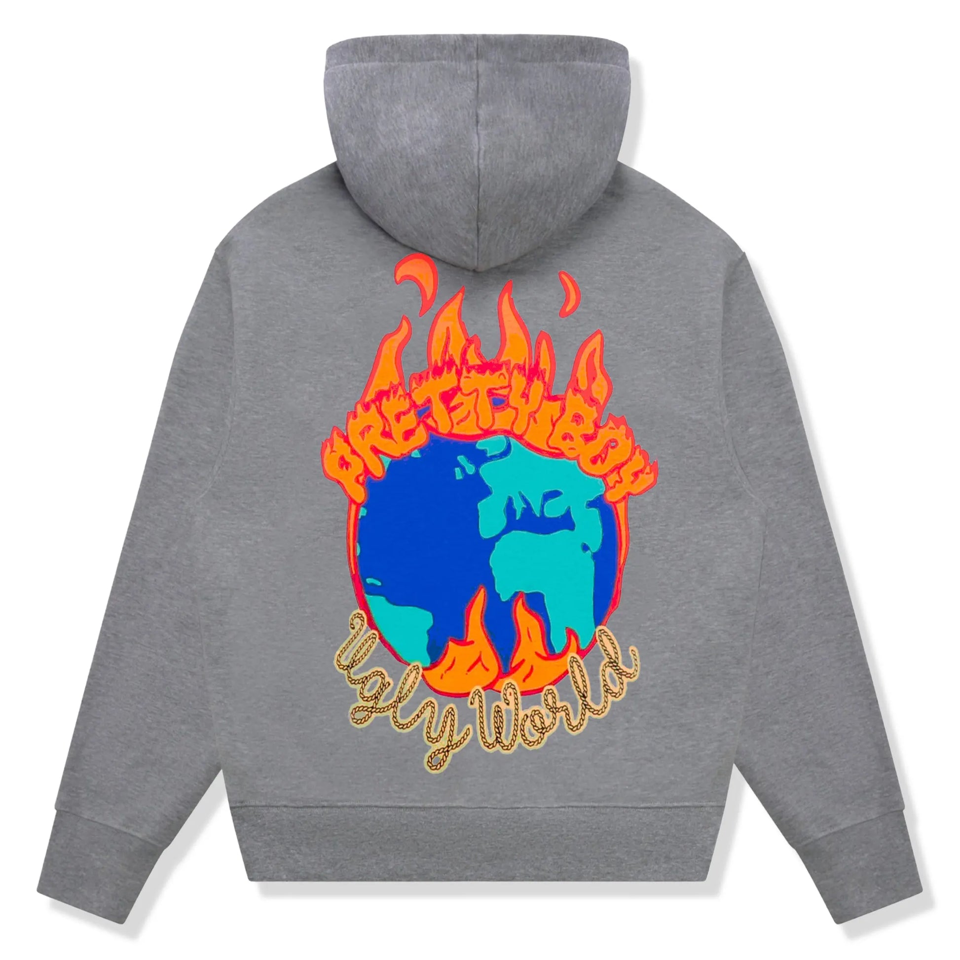 Pretty Boy Ugly World Fire Grey Hoodie