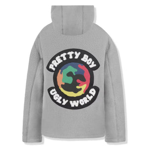 Pretty Boy Ugly World Grey Sherpa Jacket