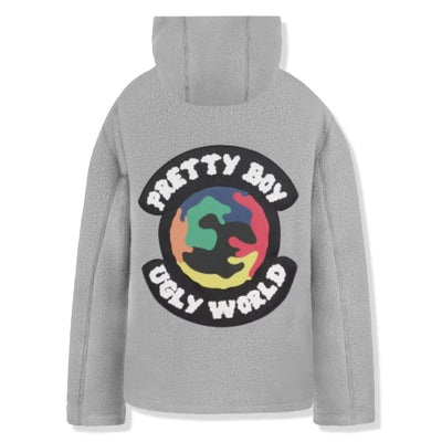 Pretty Boy Ugly World Grey Sherpa Jacket