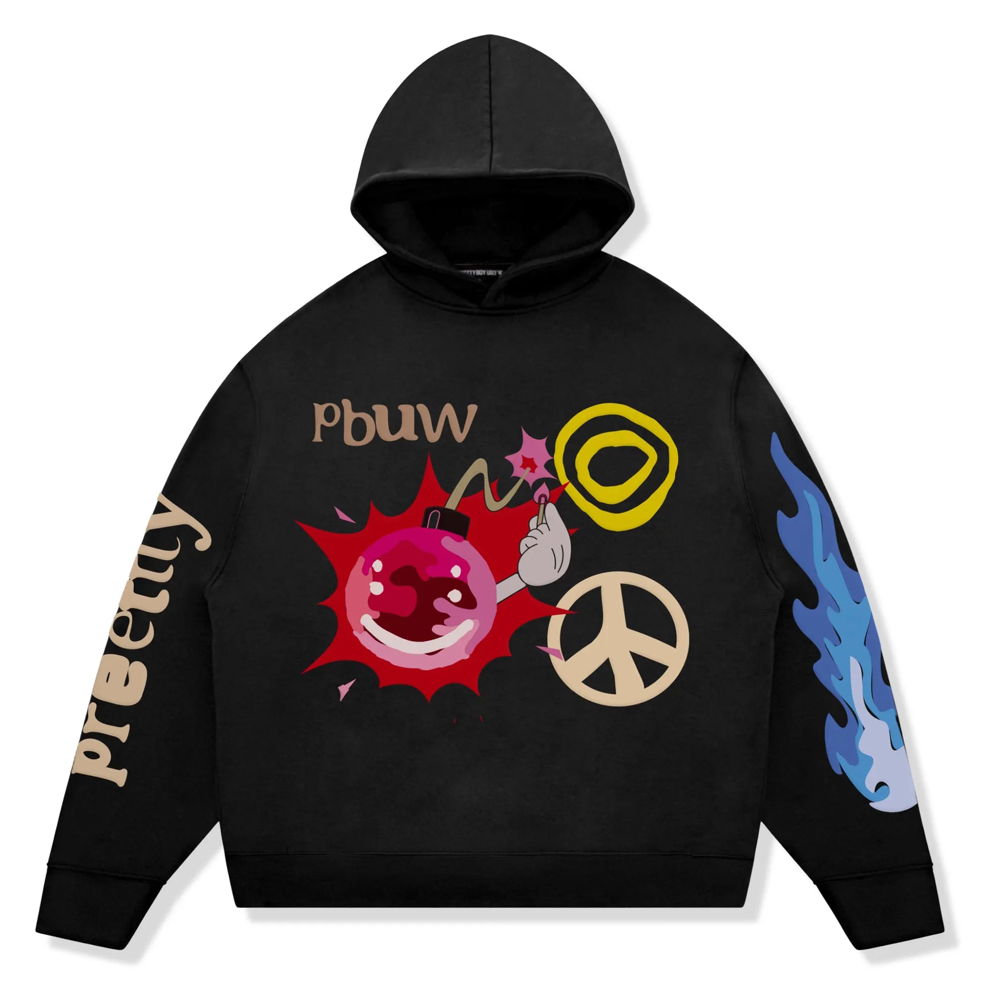 Pretty Boy Ugly World Peace Black Hoodie