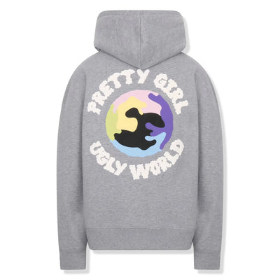 Pretty Girl Ugly World Zip-Up Grey Hoodie (W)