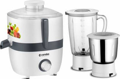 Punch 550 Juicer Mixer Grinder (2 Jars, White, Grey)