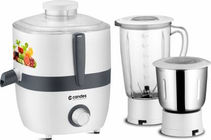 Punch 550 Juicer Mixer Grinder (2 Jars, White, Grey) (B2B)