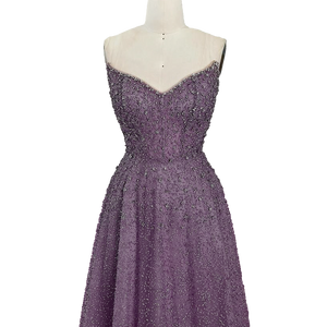 Dylan & Davids Long Strapless Hand Beaded Formal Couture Dress