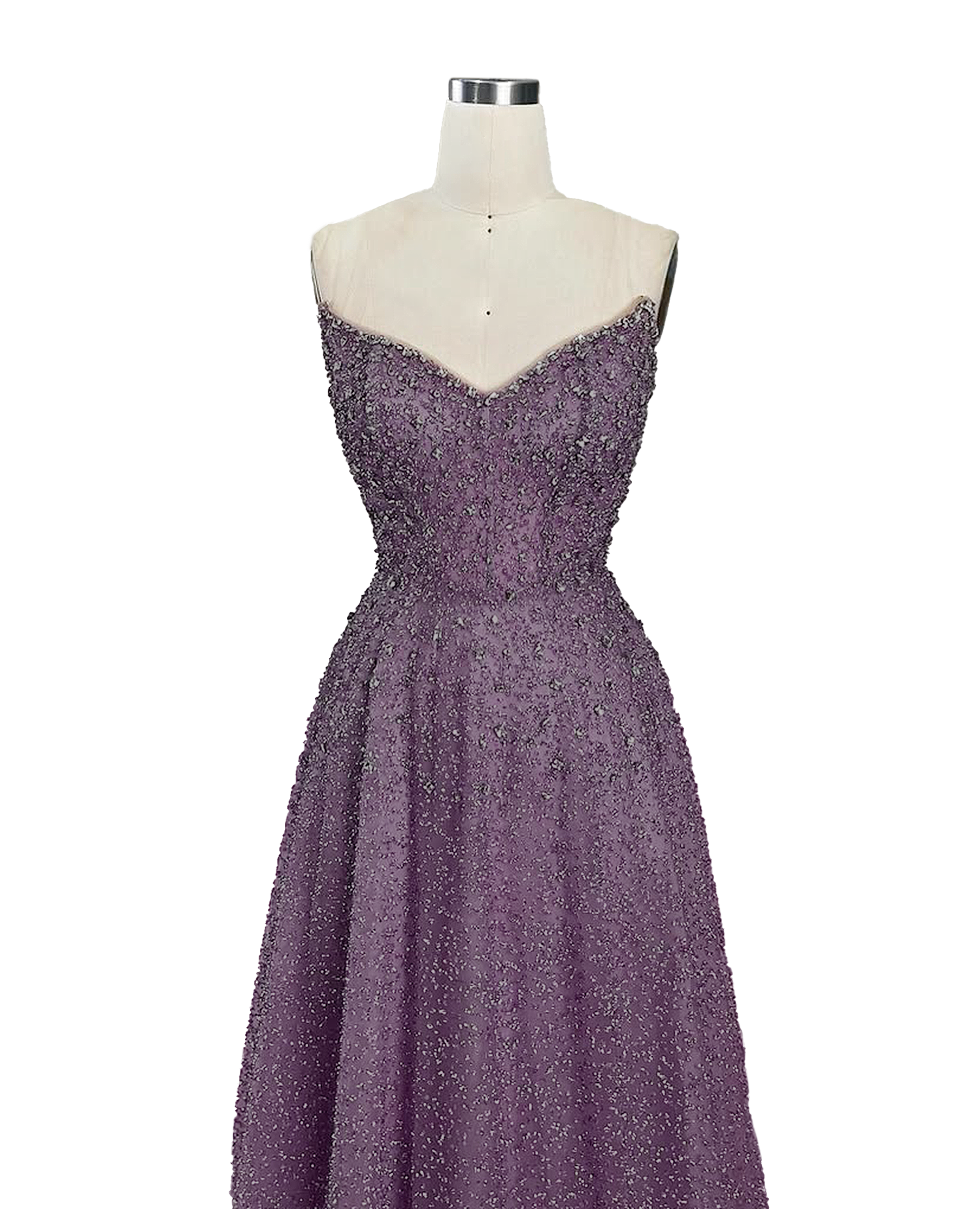 Dylan & Davids Long Strapless Hand Beaded Formal Couture Dress