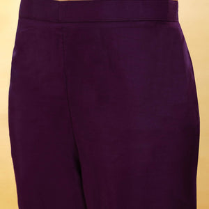 Purple Organza Dress with Intricate Embroidery – Ready to Wear