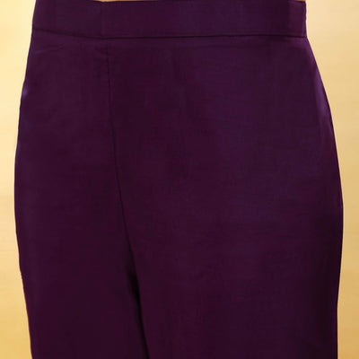 Purple Organza Dress with Intricate Embroidery – Ready to Wear