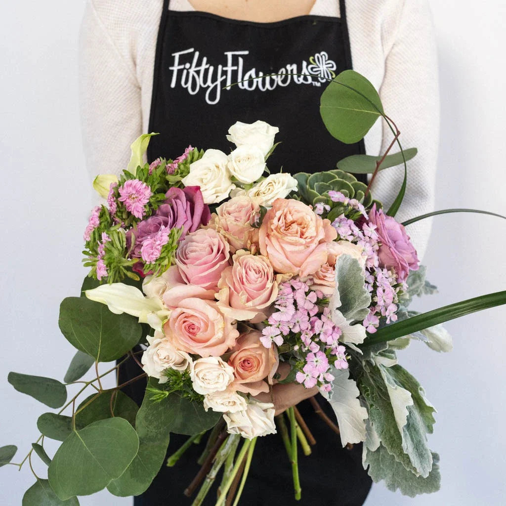Purple Pastels Flower Bouquet