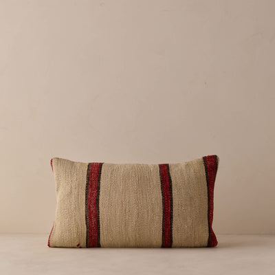 Vintage Lumbar Pillow No. 341, 12" x 20"