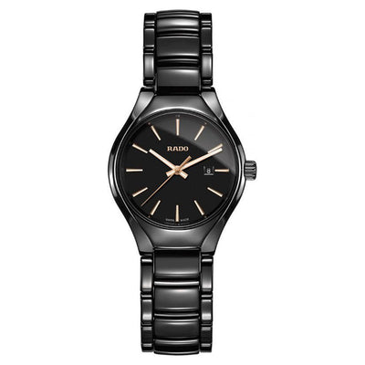 Rado True Black Dial Women 30mm