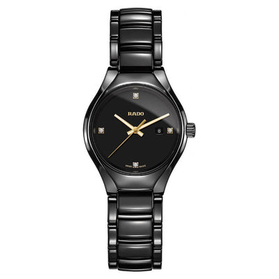 Rado True Black Dial Women 30mm