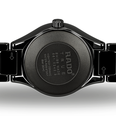 Rado True Black Dial Women 30mm