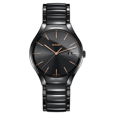Rado True Black Dial Unisex 40mm