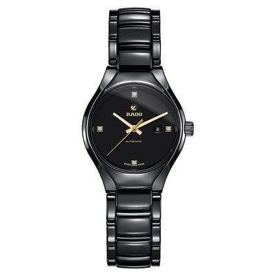 Rado True Black Dial Women 30mm