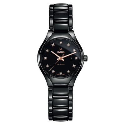 Rado True Black Dial Women 30mm