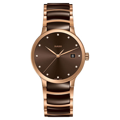 Rado Centrix Brown Dial Unisex 38mm