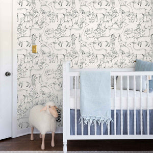 Woodland Wallpaper by Rylee + Cru